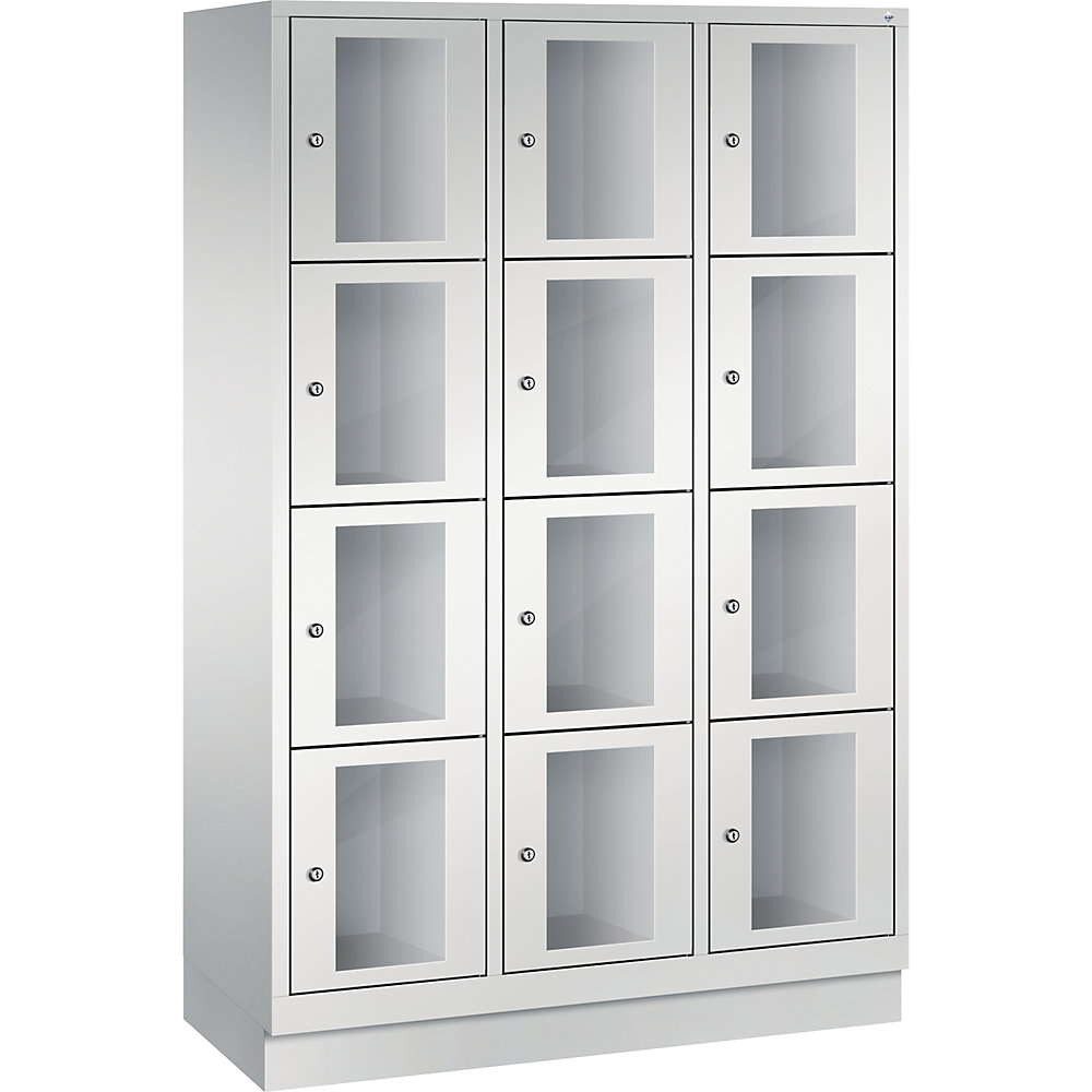 Armoire à casiers CLASSIC, hauteur casiers 375 mm, sur socle