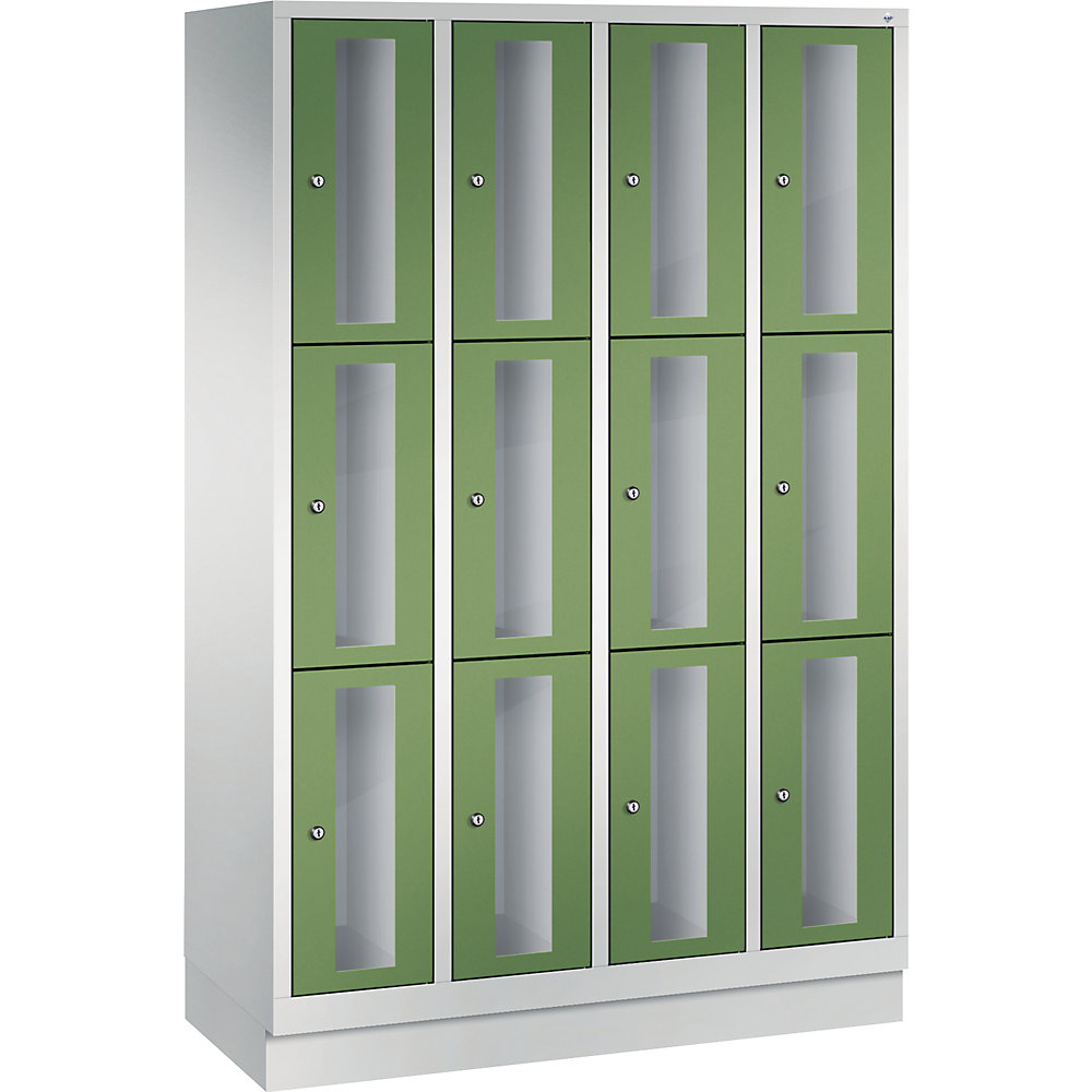 Armoire à casiers CLASSIC, hauteur casiers 510 mm, sur socle