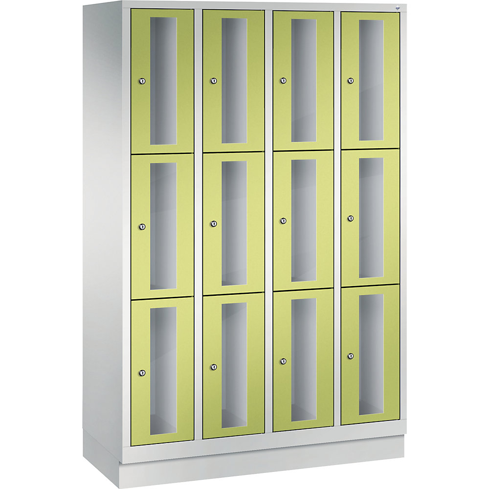 Armoire à casiers CLASSIC, hauteur casiers 510 mm, sur socle