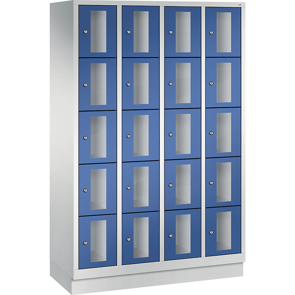 Armoire à casiers CLASSIC, hauteur casiers 295 mm, sur socle
