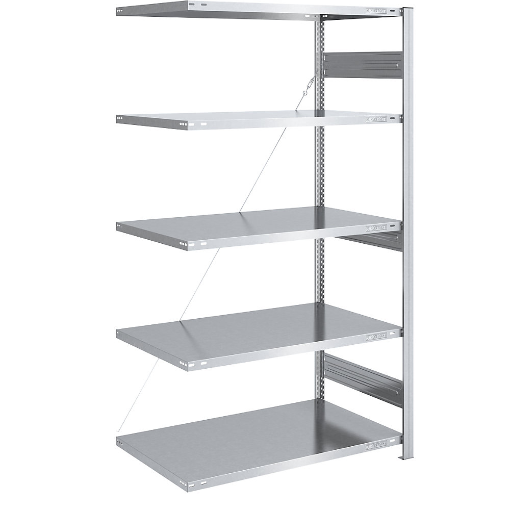 Rayonnage emboîtable pour charges lourdes, galvanisé