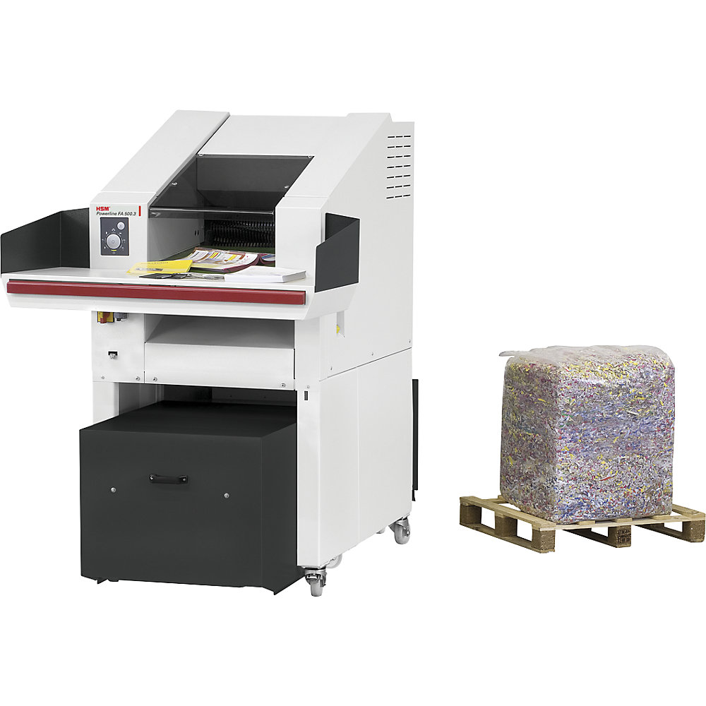 Schredder-Pressen-Kombination, Presskraft 80 kN, Schnittbreite 6 mm HSM 2