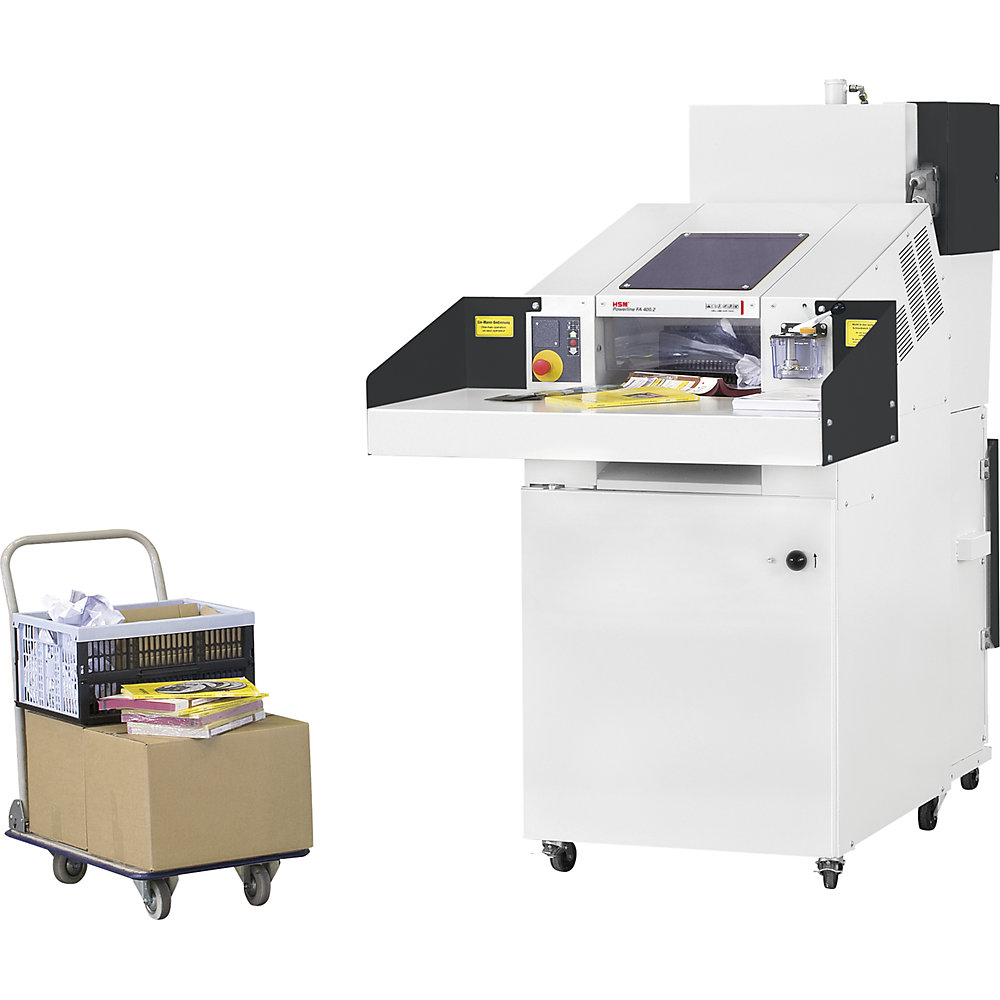 Schredder-Pressen-Kombination, Presskraft 44 kN, Partikelschnittbreite 5,8 mm HSM 2