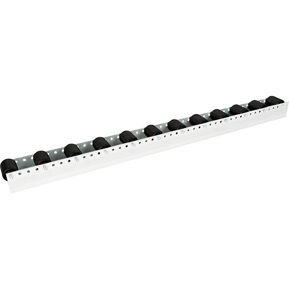 kaiserkraft Rollenleiste mit Zylinderrollen, Teilung 104 mm, Ø 50 mm, Kunststoff, Länge 2,4 m 2