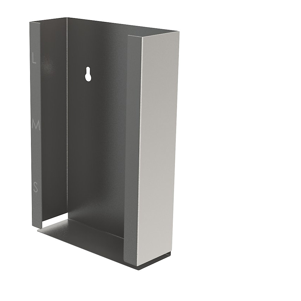 Distributeur de gants jetables en inox, pour montage mural, h x l x p 395 x 261 x 96 mm