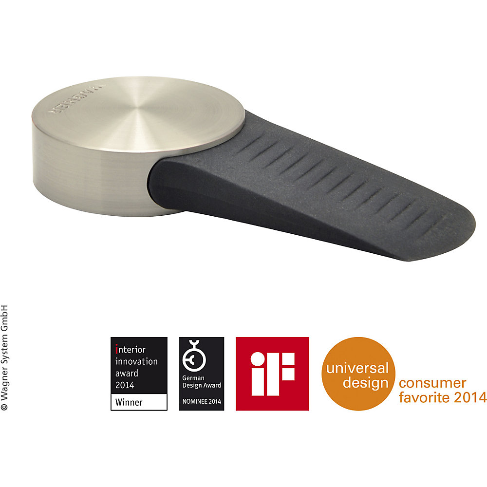 Design-Türstopper mit Keil, Ø 90 mm, VE 2 Stk, Höhe 17 mm Wagner 2