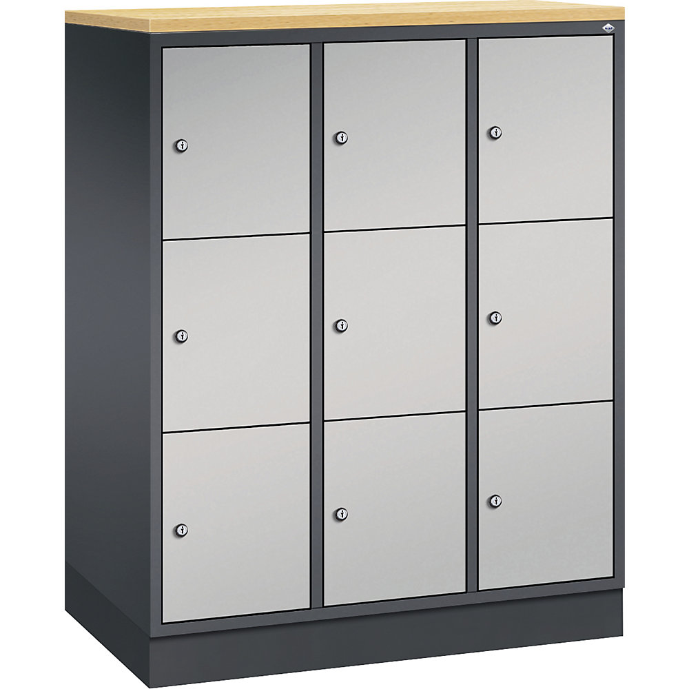 Vestiaire multicases en acier INTRO, casiers hauteur 345 mm