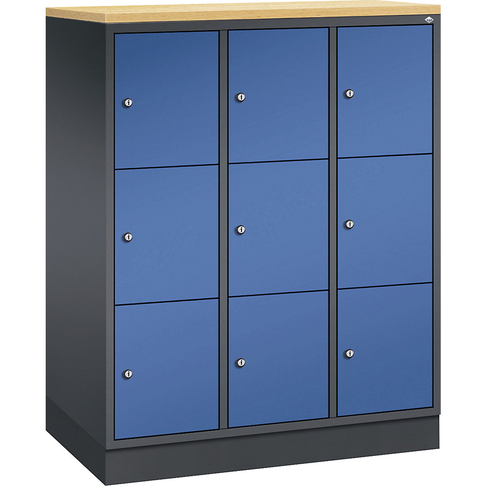 Vestiaire multicases en acier INTRO, casiers hauteur 345 mm