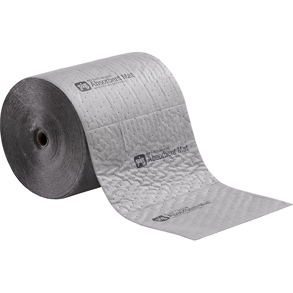 PIG 4-in-1® universal absorbent sheeting roll, universal version, width 410 mm, length 46 m, perforated every 255 mm in width