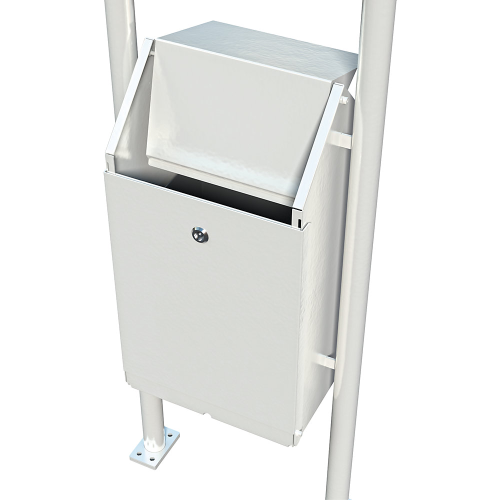kaiserkraft Hundetoilette, HxBxT 1700 x 435 x 255 mm, weiß 2