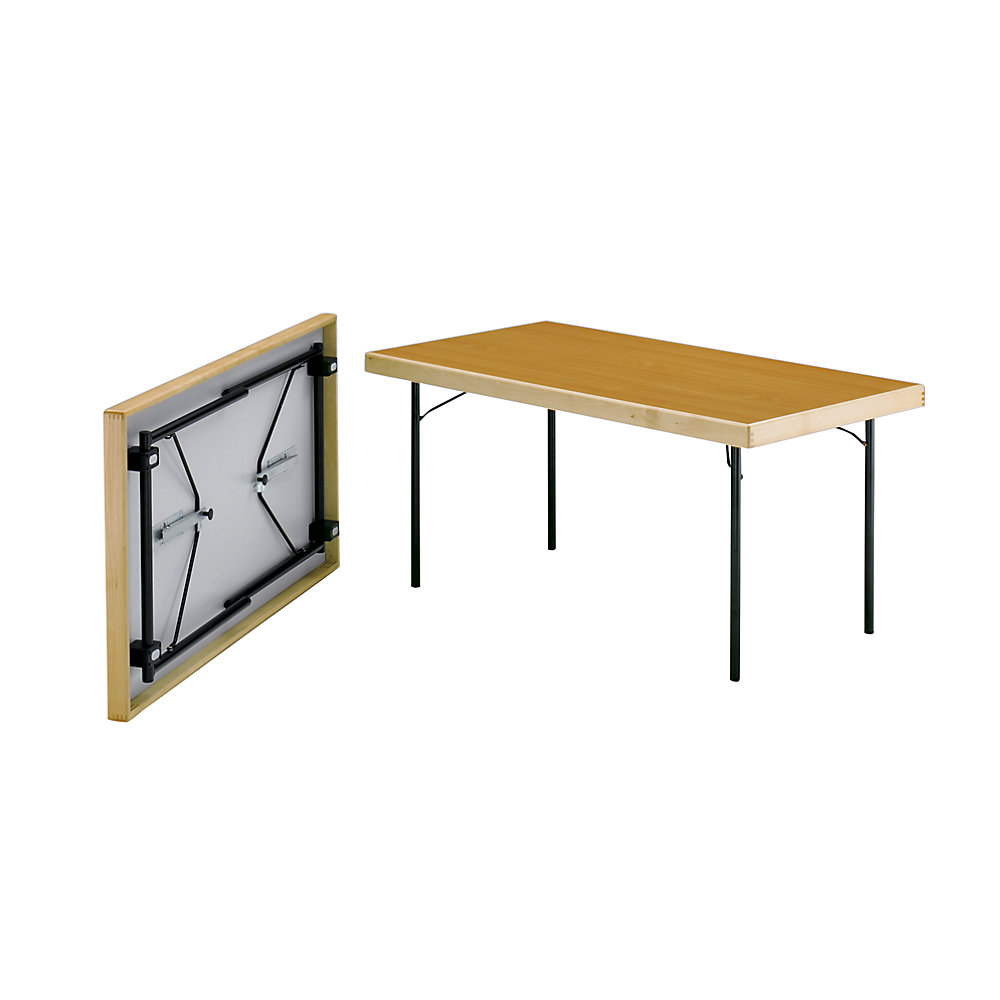 kaiserkraft Folding Table 4-Leg Chrome Light Gray 1200x800 2