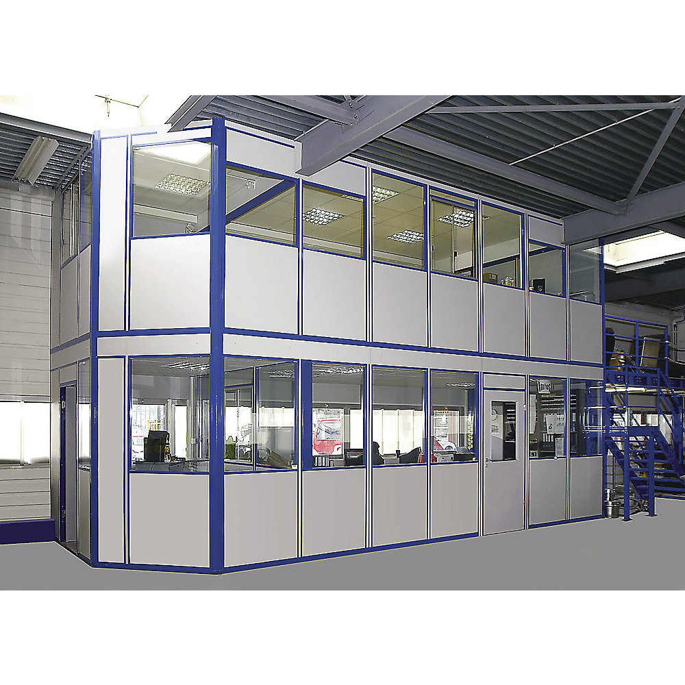 kaiserkraft Hall Office 4-sided Freestanding White 2