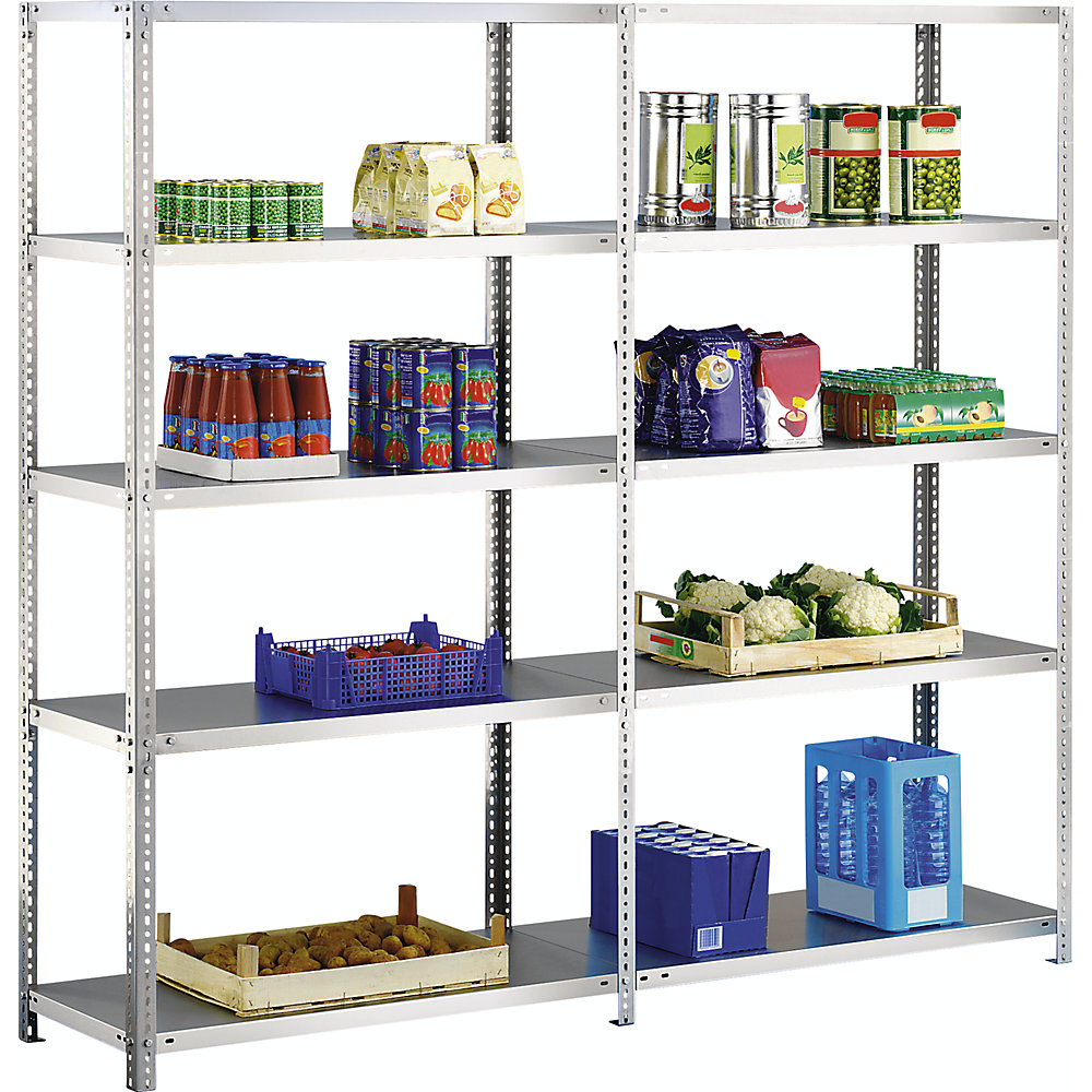 Kaiserkraft Stainless Steel Shelf Base Unit 2500mm 1100x600mm 2