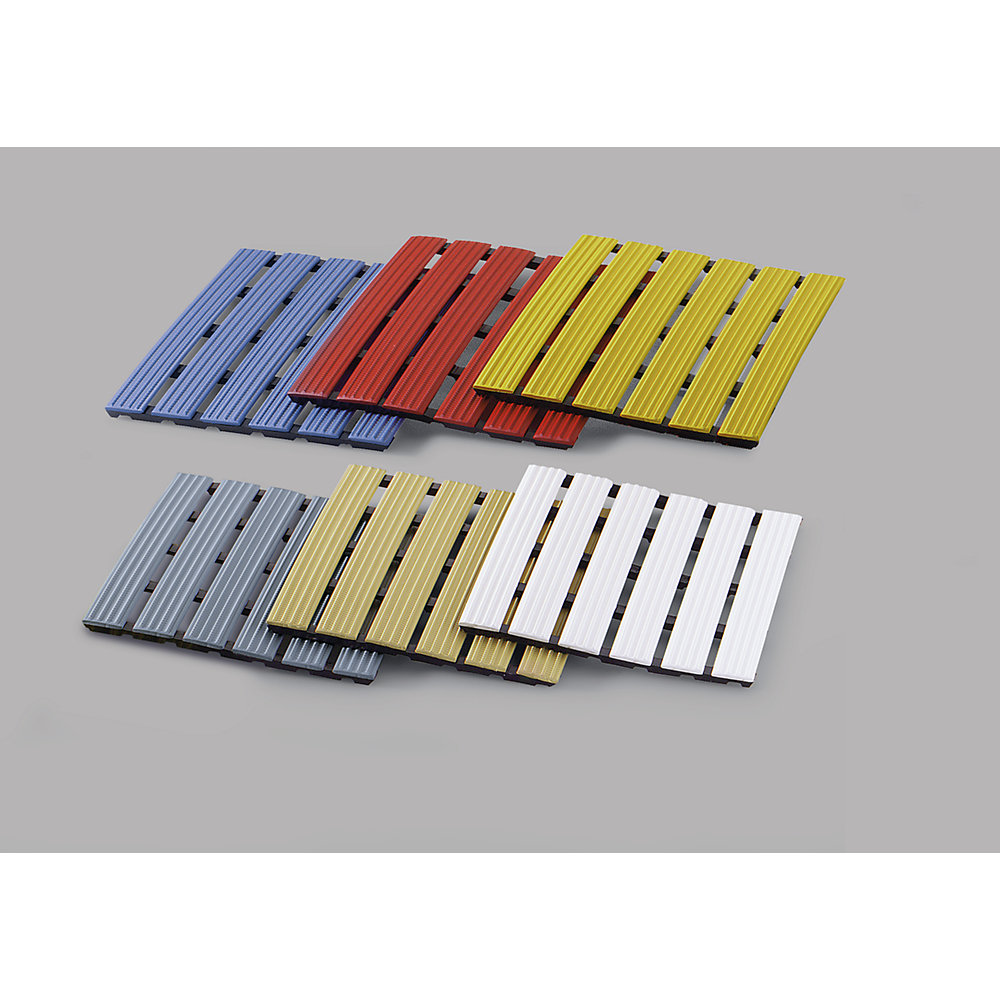 PVC-Profilmatte, pro lfd. m, Lauffläche aus Hart-PVC, rutschsicher, Breite 800 mm, blau EHA 2