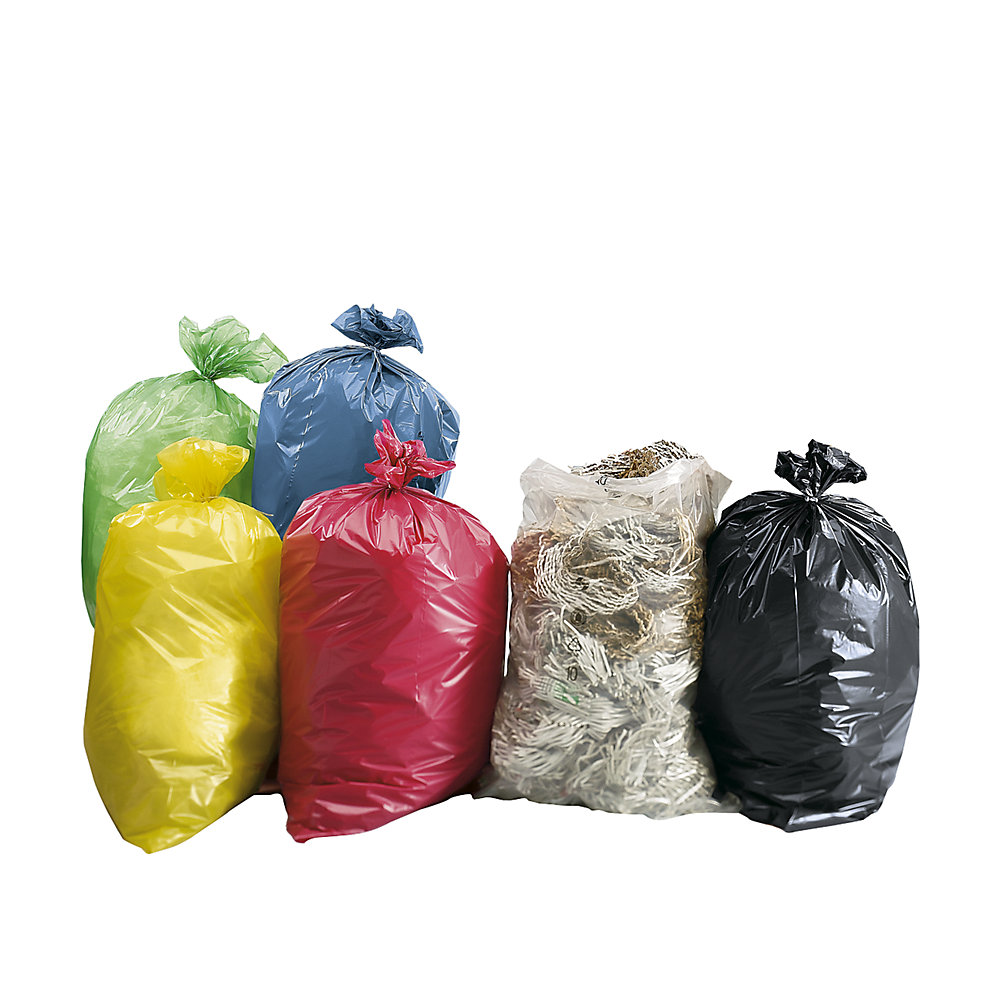 Abfallsäcke, LDPE, 120 l, 37 µm, BxL 700 x 1100 mm, VE 250 Stk, grün Deiss 2