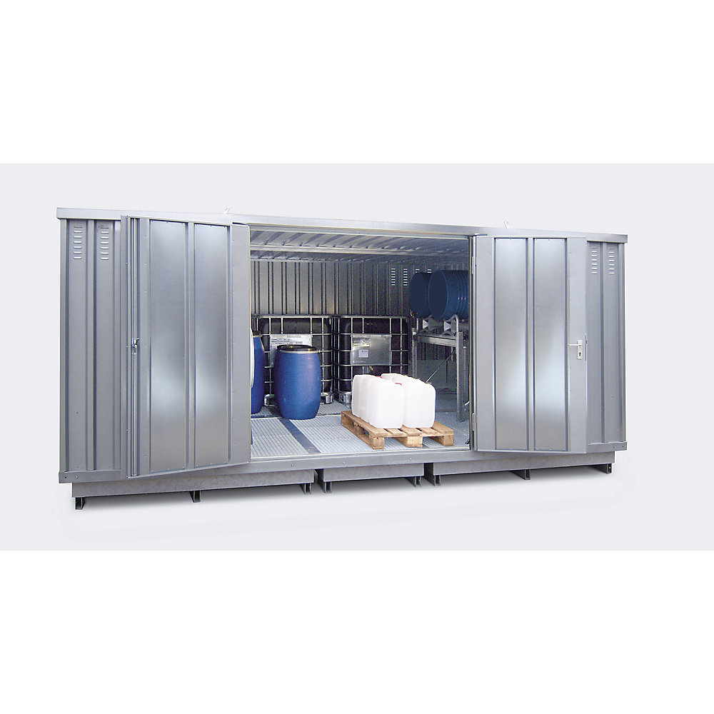 LaCont Hazardous Materials Storage Container Galvanized 260.5x507.5x433 cm 2