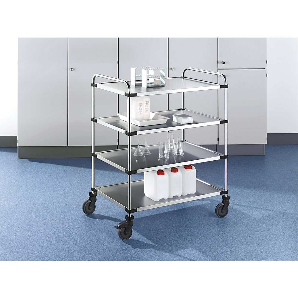 Chariot à plateaux en inox VARITHEK SERVO+