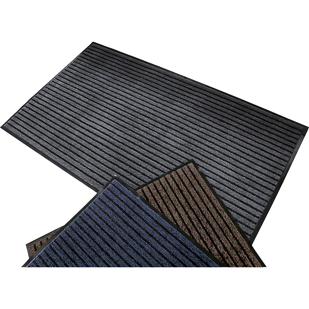 Schmutzfangmatte mit Borsten, LxB 1500 x 900 mm, anthrazit gestreift COBA 2