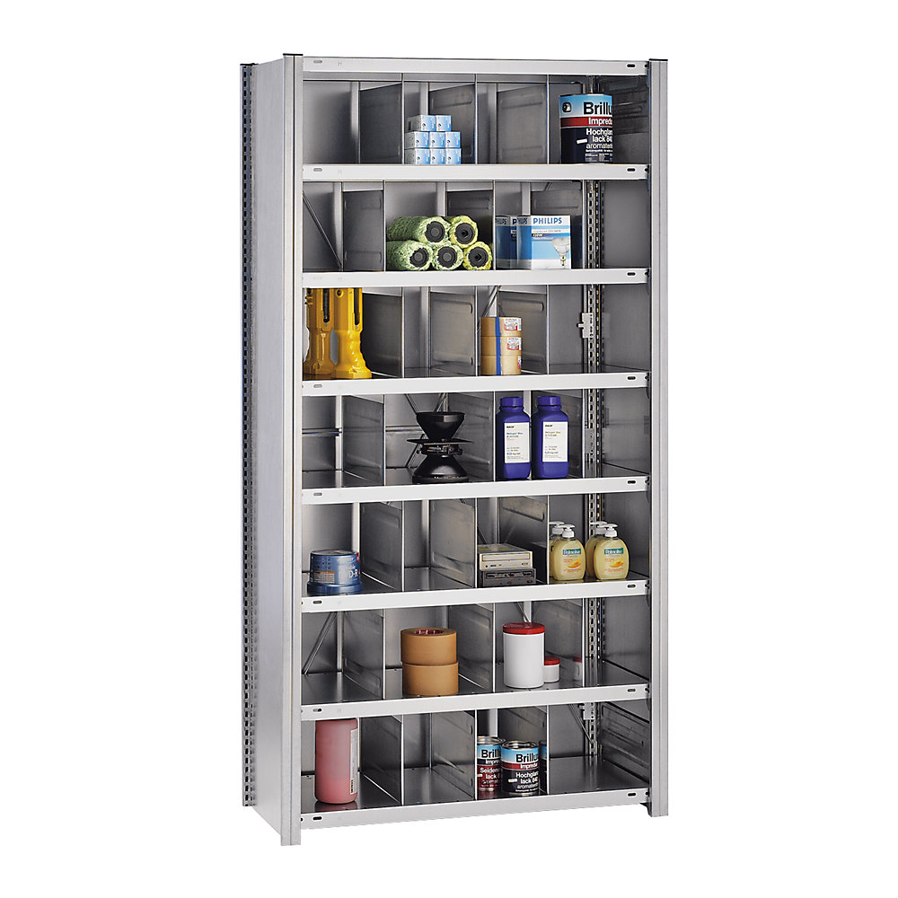 Fächer-Regal, Regalhöhe 2000 mm, Anbauregal, Breite x Tiefe 1010 x 435 mm hofe 2