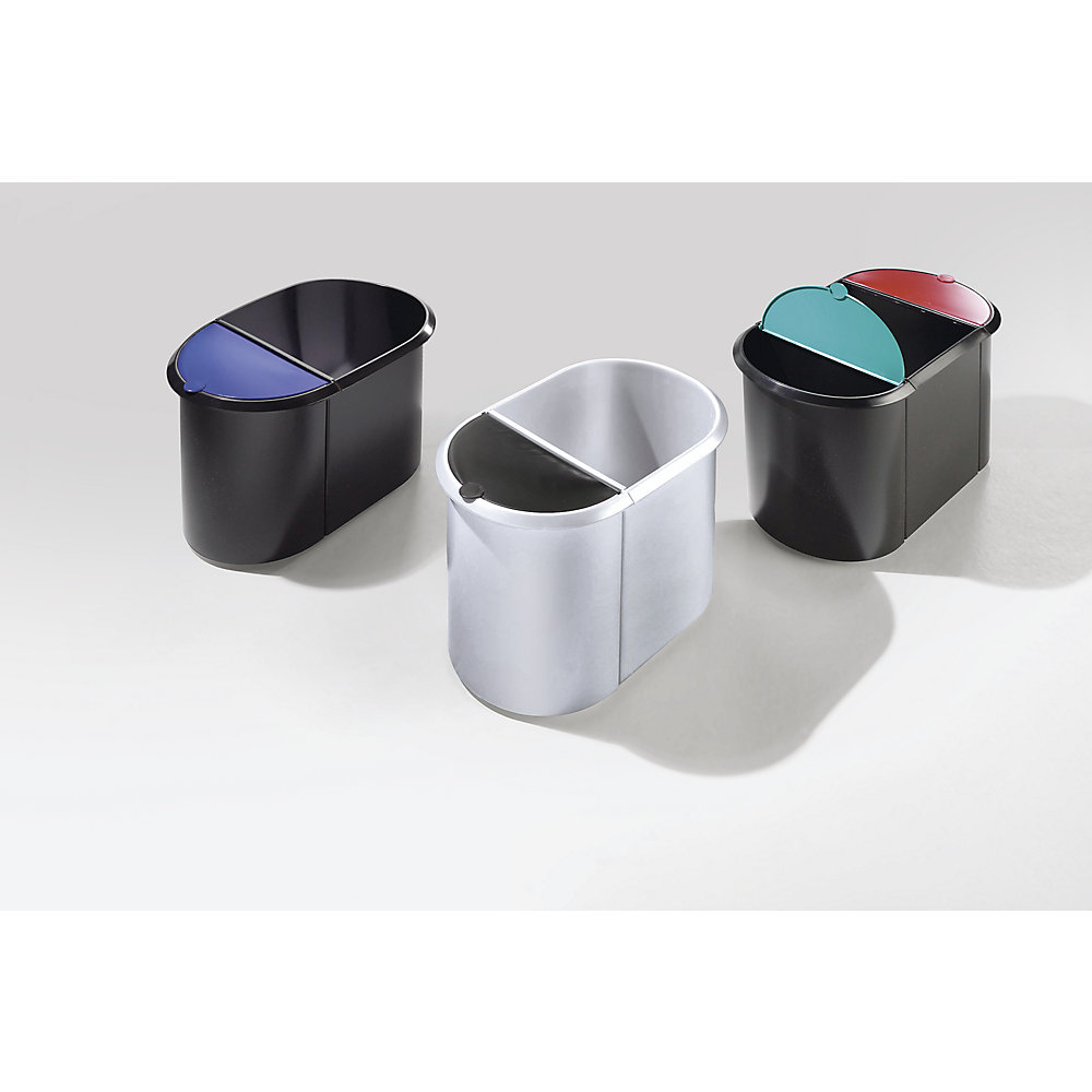 Helit TRIO Papierkorb Schwarz/Grün/Rot 2