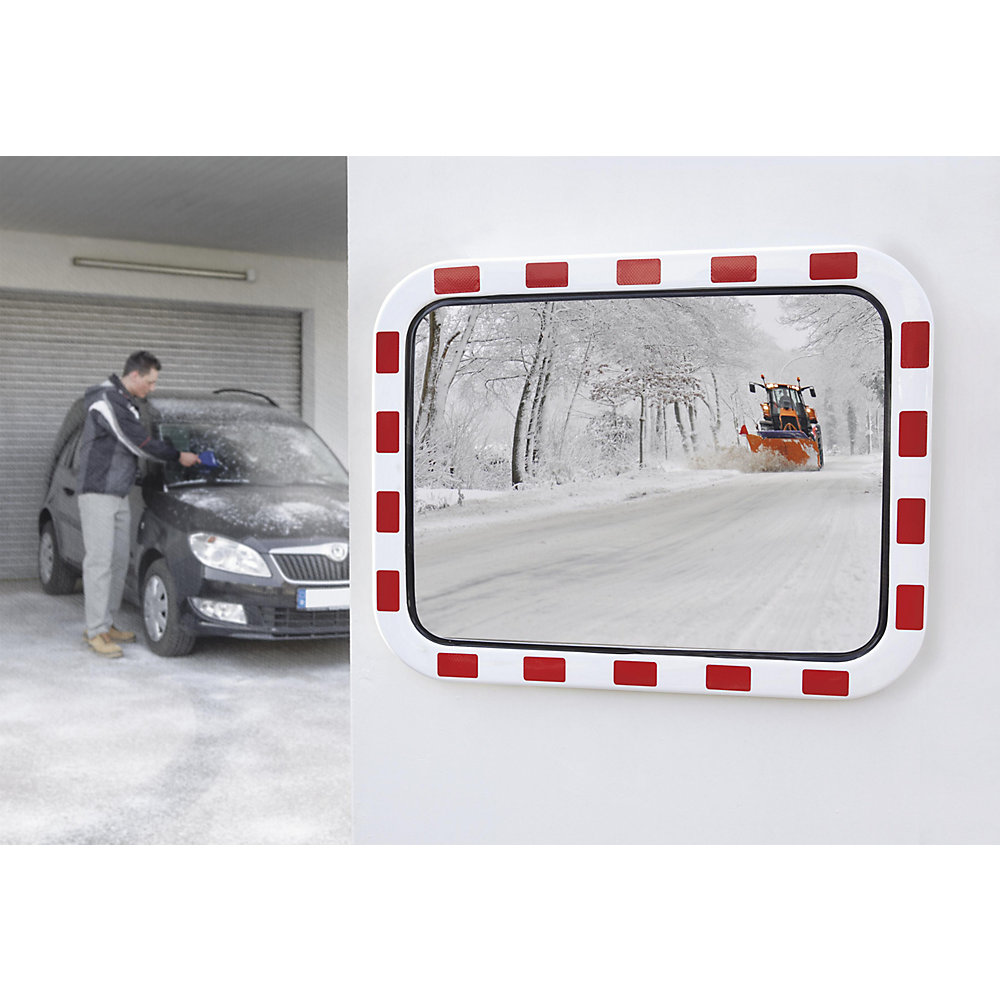 Dan-MIRROR Traffic Mirror Red/White 60x40cm 2