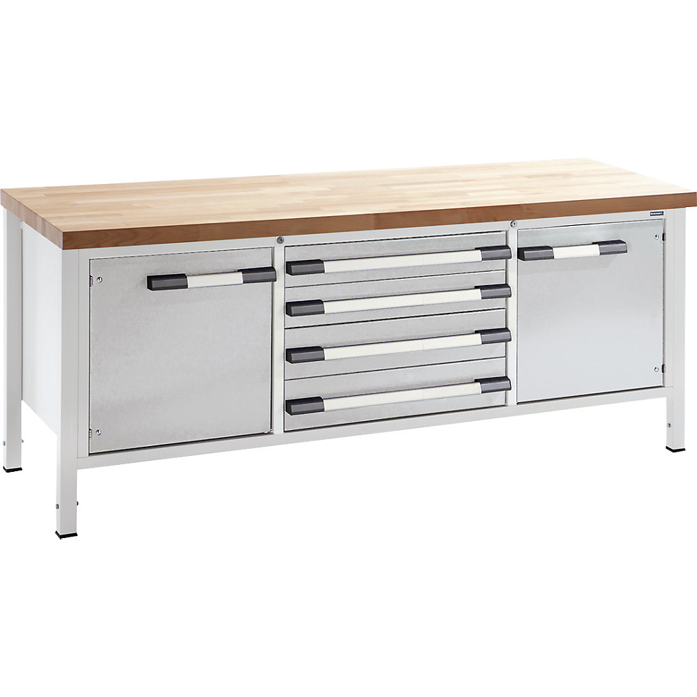 Établi réglable en hauteur, sur piétement