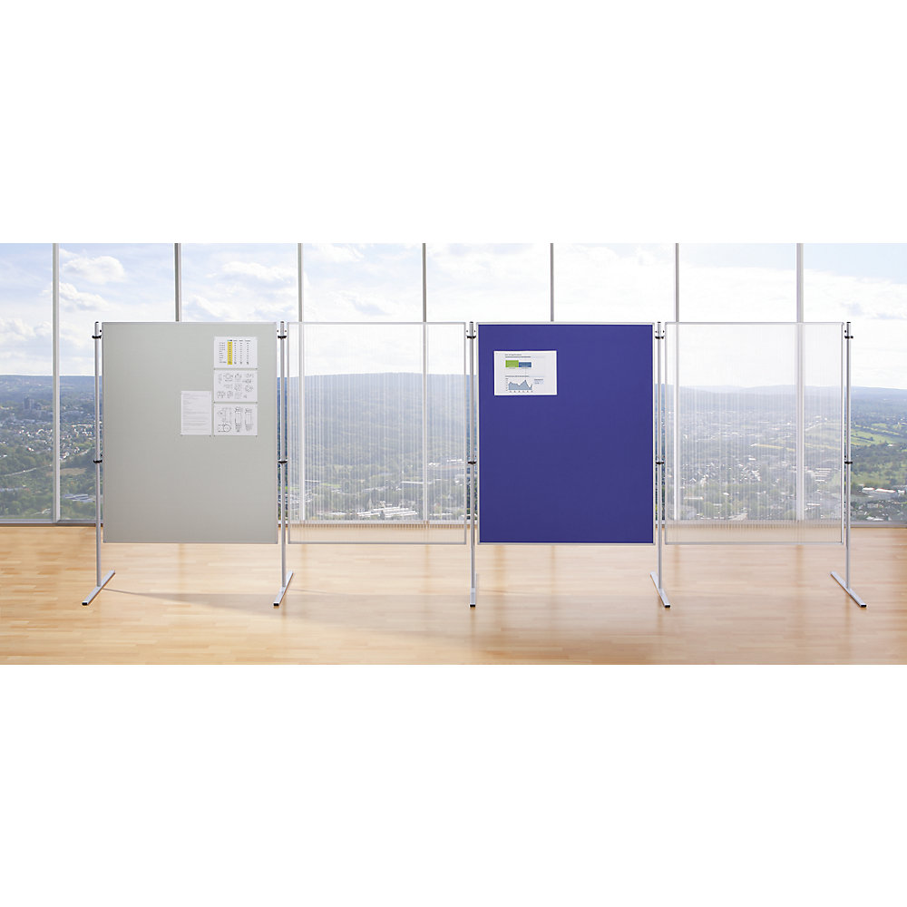 eurokraft basic Functional Partition Wall Royal Blue 150x120cm 2