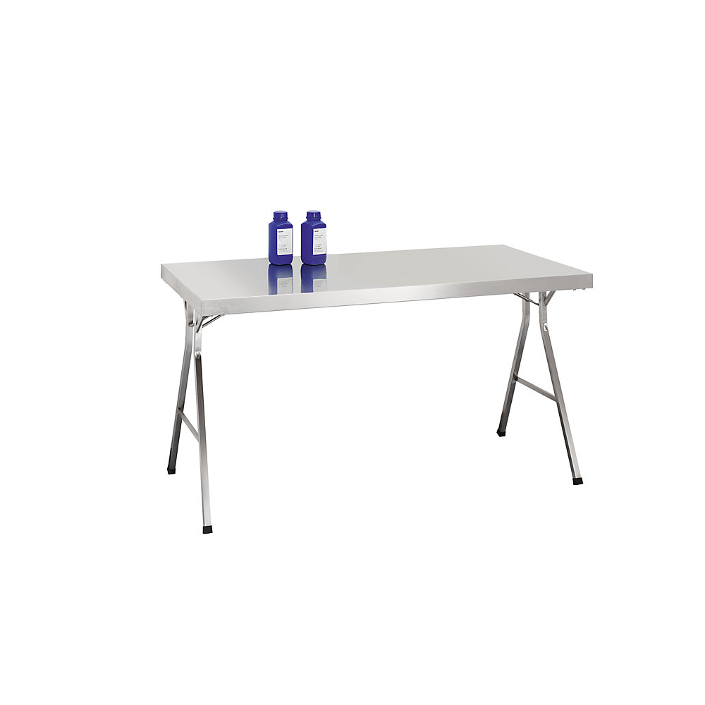 kaiserkraft Folding Table Stainless Steel 1800x700x850mm 2
