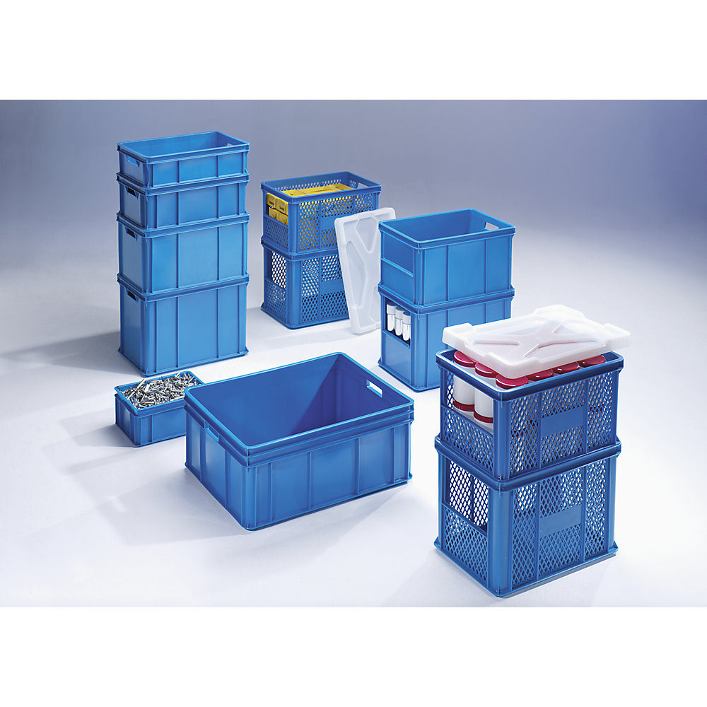 kaiserkraft Stackable Storage Container Blue 40l 2