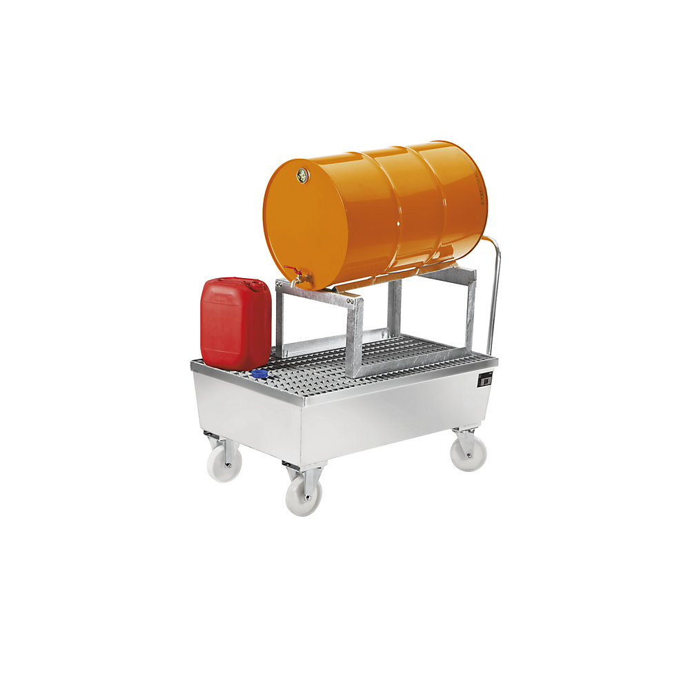 Cuve de rétention mobile en acier avec bord profilé