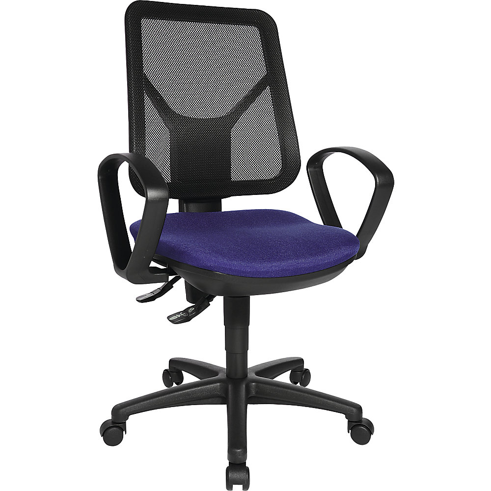 Bürostuhl, Netz-Rückenlehne, royalblau Topstar 2
