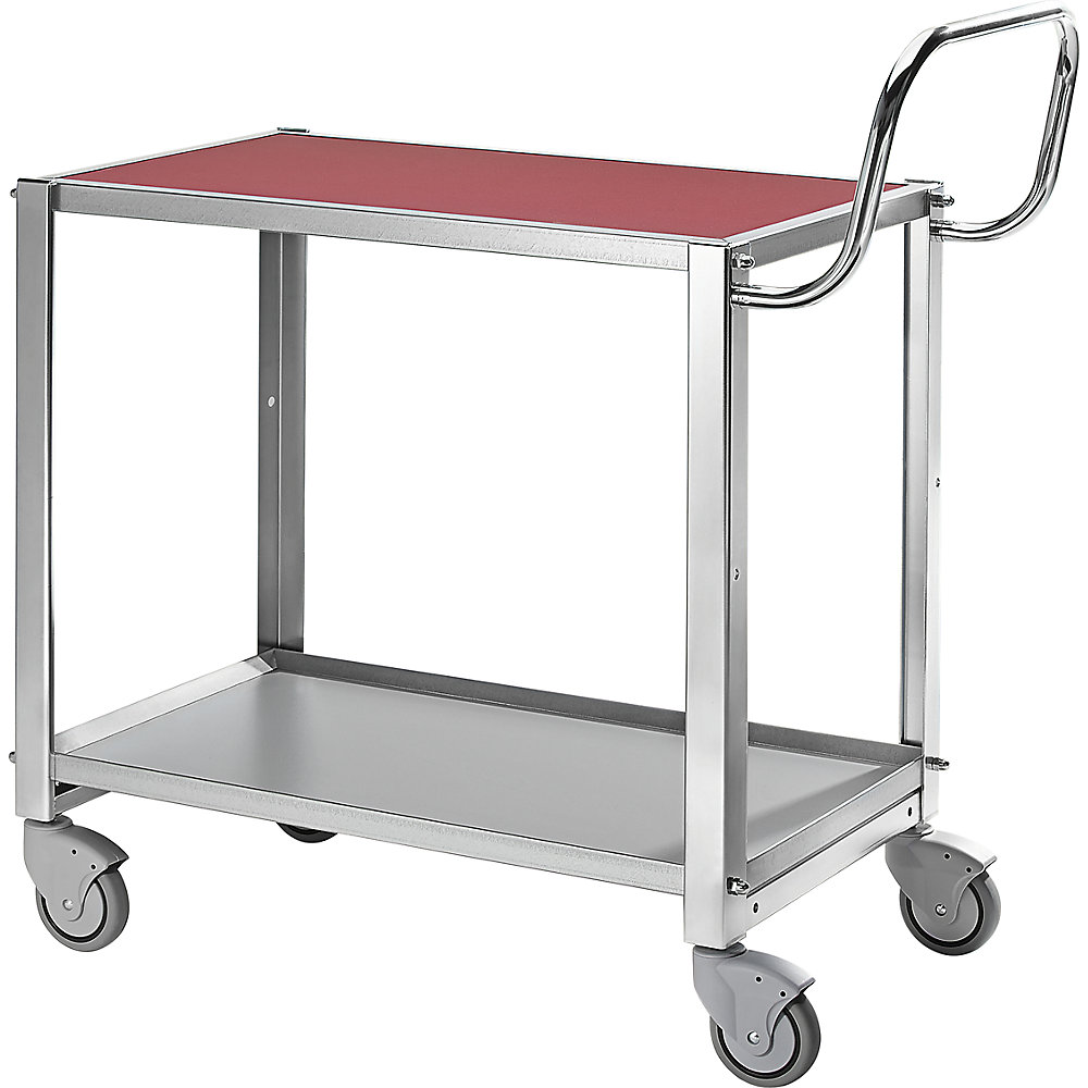 Chariot à plateaux professionnel, galvanisé