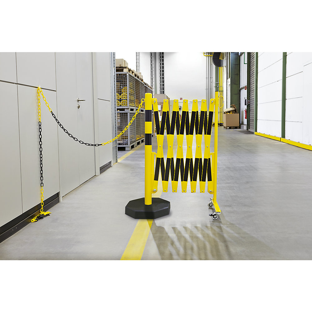 CrashStop Scissor Grid Barrier Post Steel Yellow/Black 400cm 2