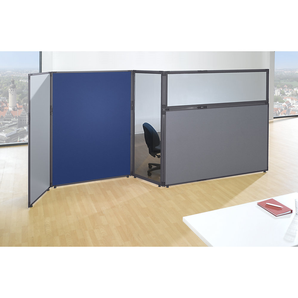 kaiserkraft Partition Panel Plastic Slate Grey 1950 x 650 mm 2