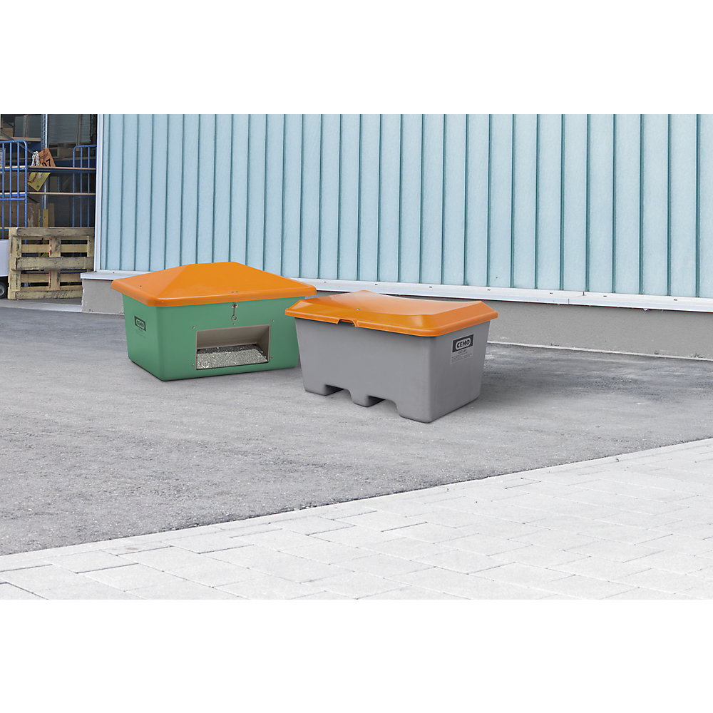 CEMO Grit Bin 1100 l Gray 2