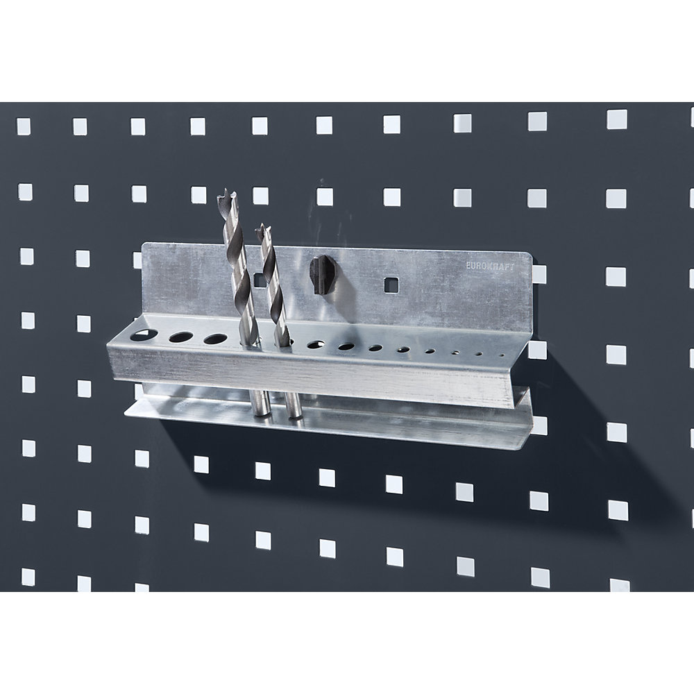 Bohrerhalter, BxH 225 x 65 mm, mit 13 Aufnahmen eurokraft pro 2