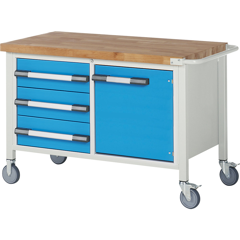 Établi mobile, sur piétement