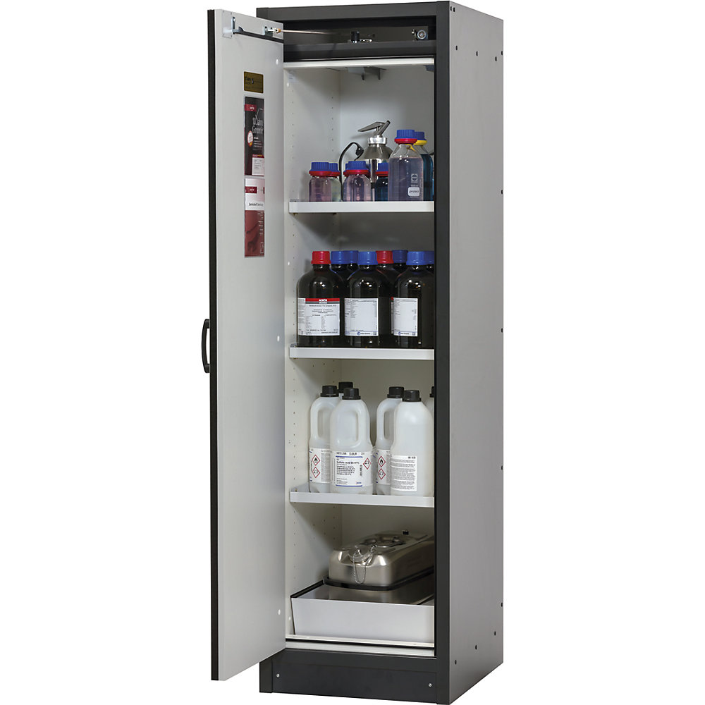 asecos Type 30 Hazardous Materials Cabinet Light Gray 2