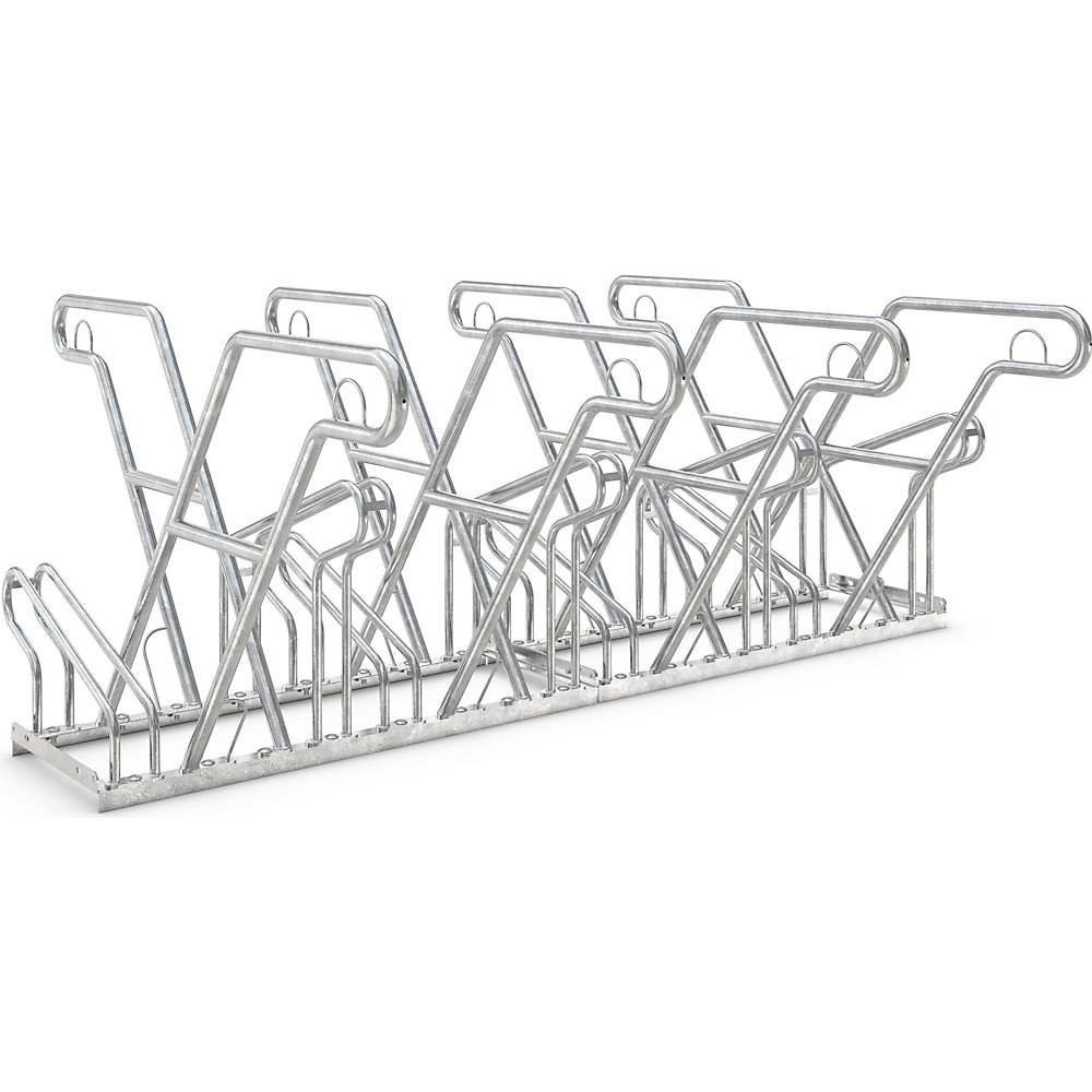 Anlehnparker, Modell 2600 XBF, zweiseitig, 2 x 4 Einstellplätze WSM