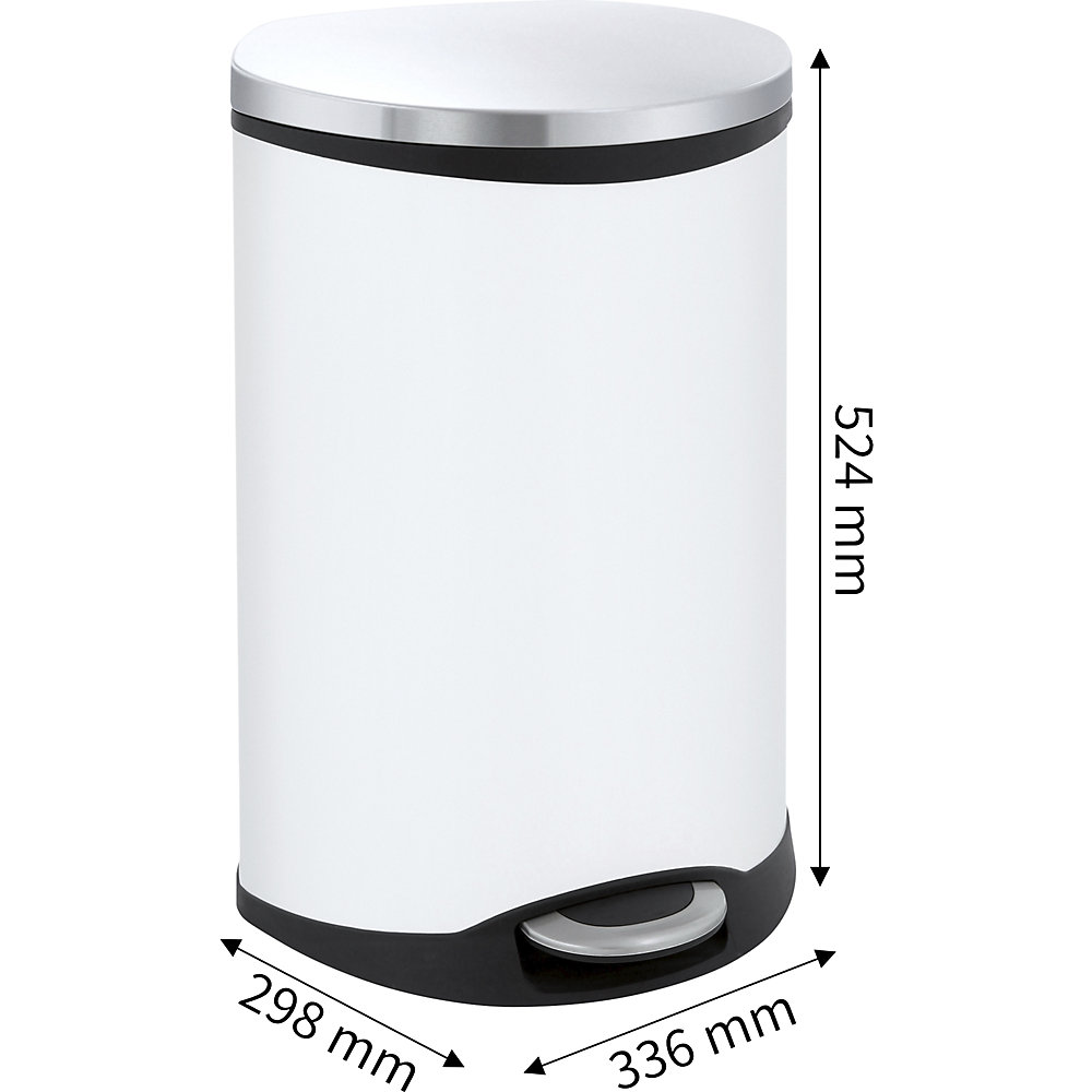 EKO Pedal Waste Bin White 18L 2