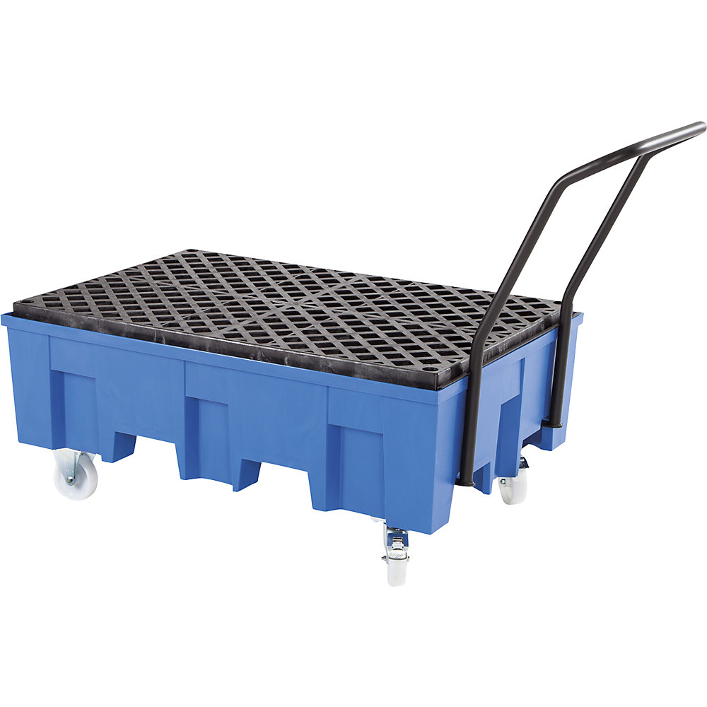 Kaiserkerkraft Mobile PE Spill Pallet 2x200L Blue/Black 2