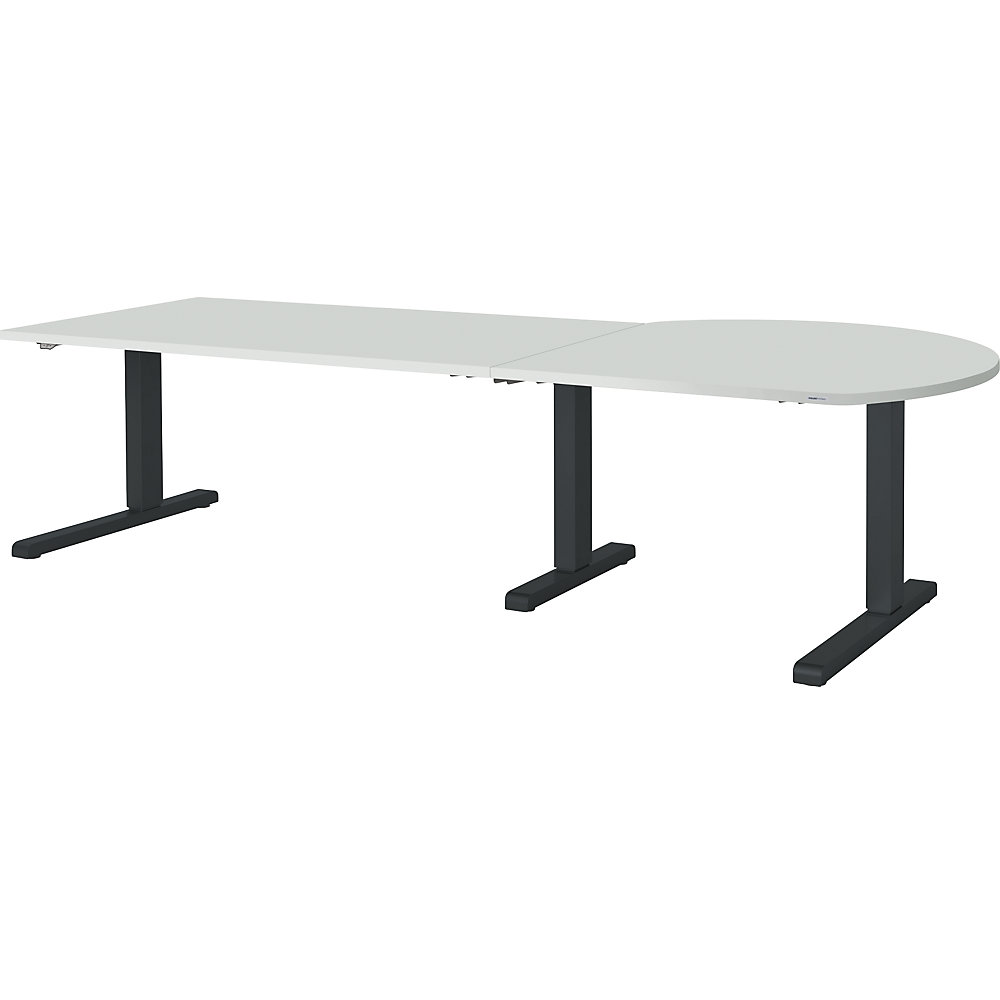 Bureau réglable en hauteur, relié