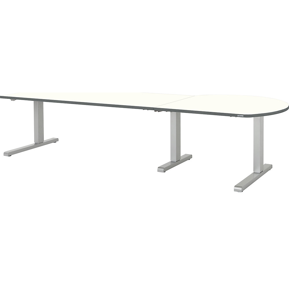 Bureau réglable en hauteur, relié