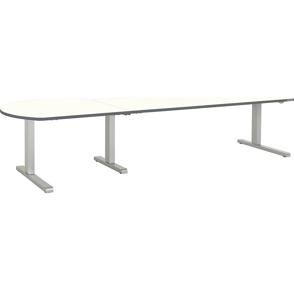 Bureau réglable en hauteur, relié