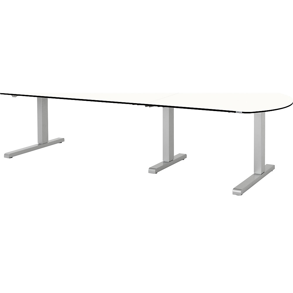 Bureau réglable en hauteur, relié