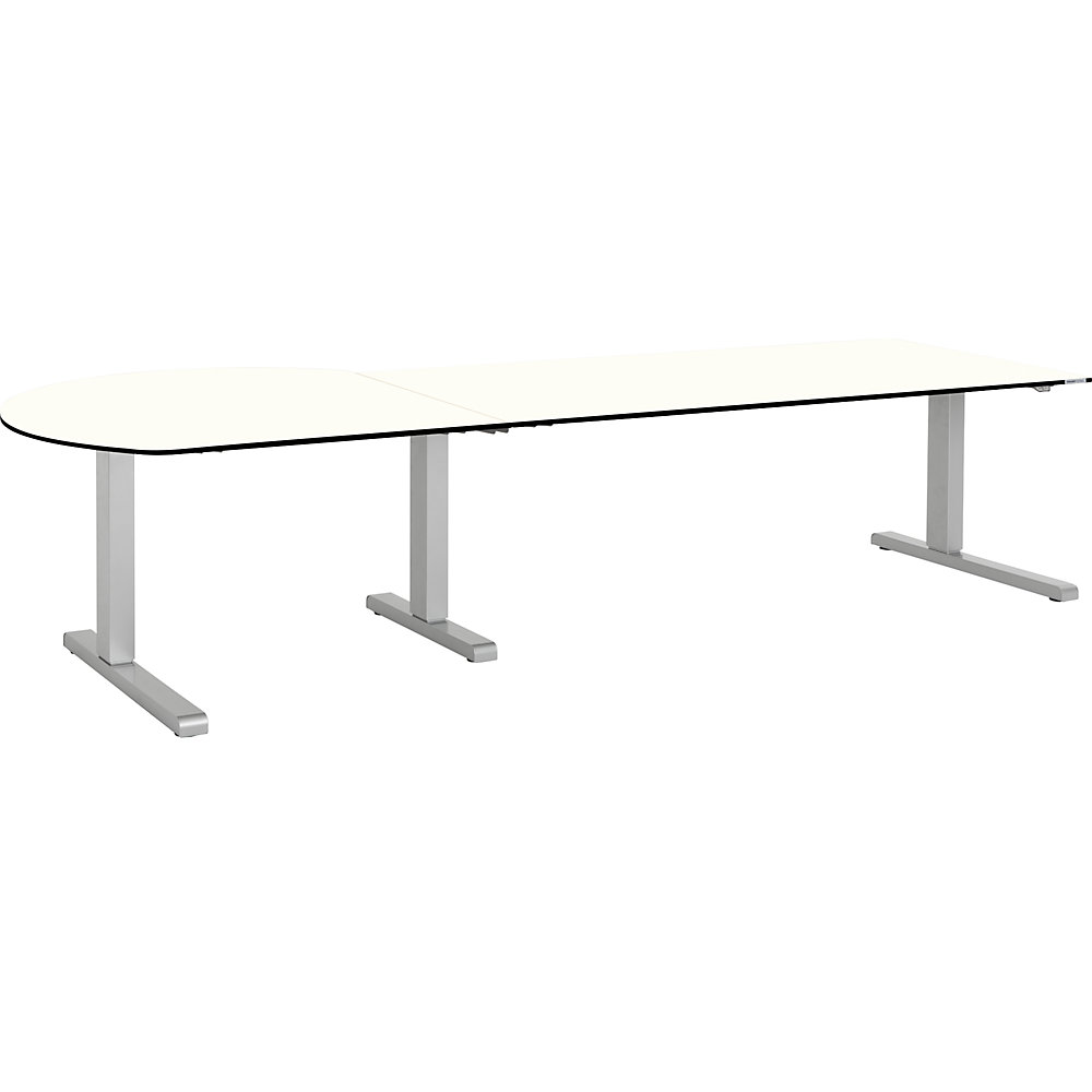 Bureau réglable en hauteur, relié