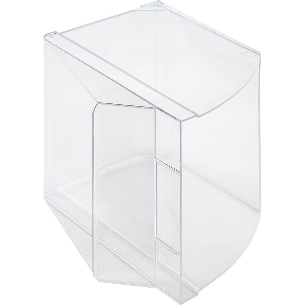kaiserkraft Klappkasten aus Styrolux®, LxBxH 268 x 221 x 243 mm, VE 2 Stk, transparent 2