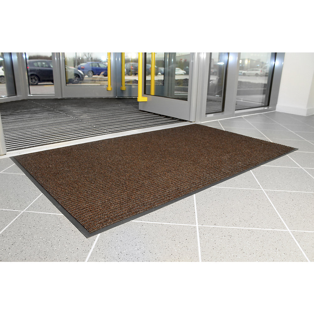Schmutzfangmatte, gerippt, LxB 1500 x 900 mm, braun COBA 2