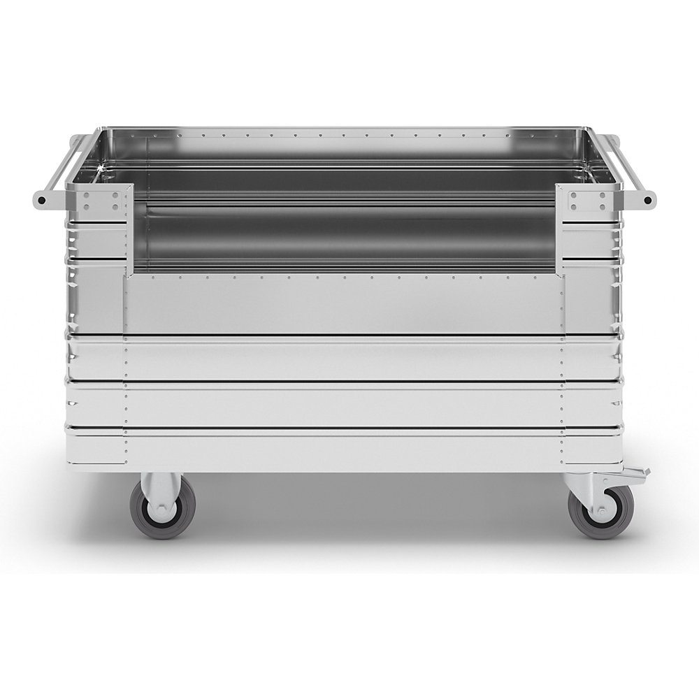 Alu-Kastenwagen, mit 1 Längswandausschnitt, Schiebebügel, Außen-LxBxH 1680 x 930 x 970 mm Gmöhling 2