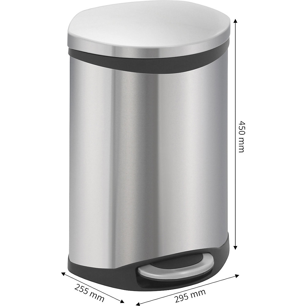 Step Trash Can Shell 10L Stainless Steel 2